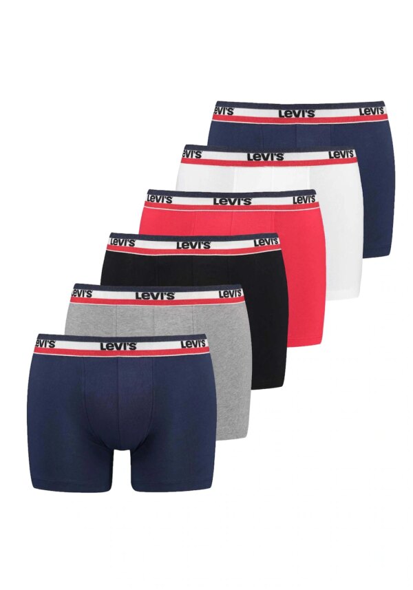 Levis Boxershorts "Boxershort SPRTSWR LOGO BOXER BRIEF ORG CO 6P ECOM 6er Pack"