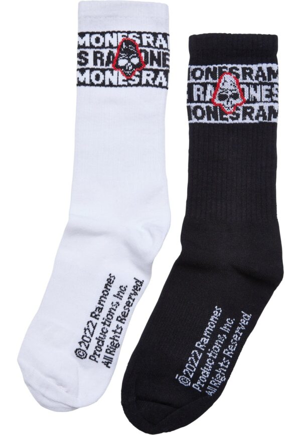 Merchcode Basicsocken "Merchcode Accessoires Ramones Skull Socks 2-Pack"