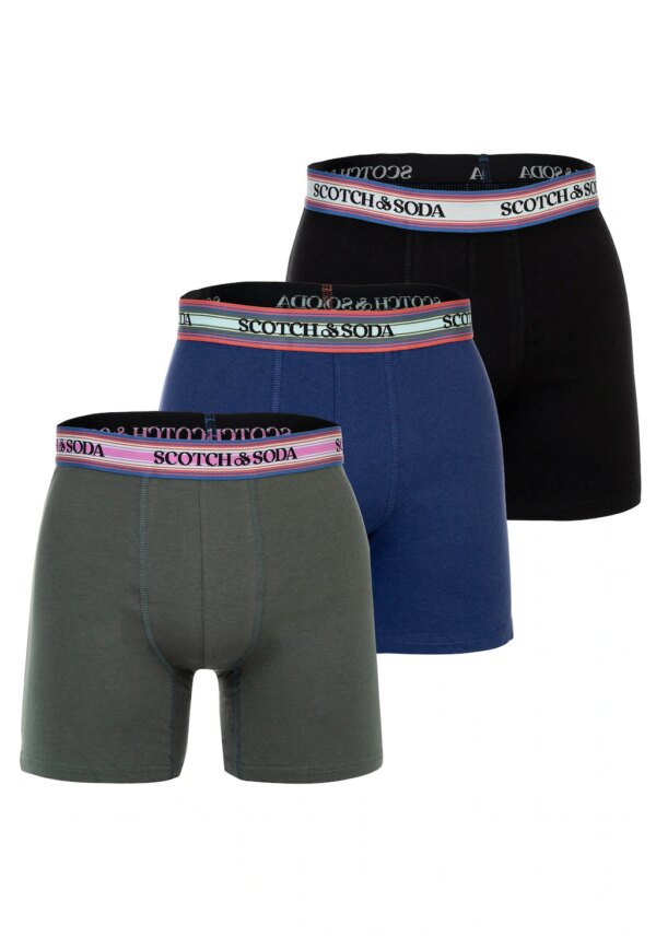 Scotch & Soda Boxershorts "Boxershort Solid Cotton Stretch 3er Pack"