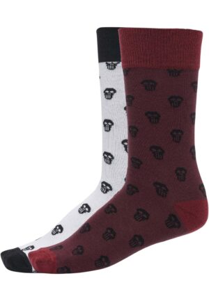 URBAN CLASSICS Basicsocken "Urban Classics Unisex Skull Allover 2-Pack"